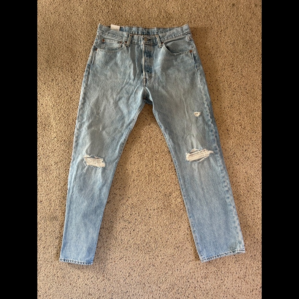 LEVI 501 distressed denim jeans W32 L30